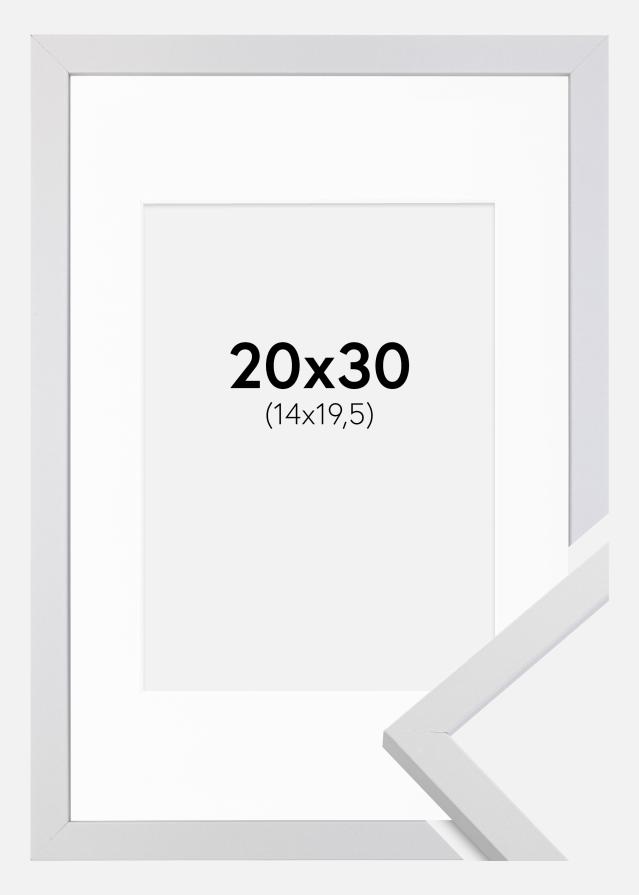 Okvir Trendy Bijelo 20x30 cm - Paspartu Bijelo 15x21 cm (A5)