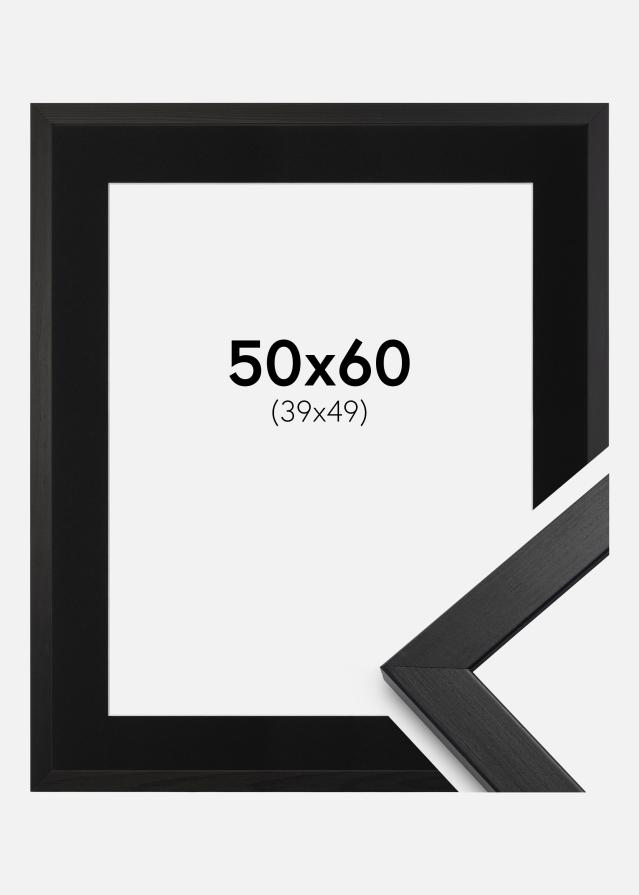 Okvir Profinjeni Crno 50x60 cm - Paspartu Crno 40x50 cm