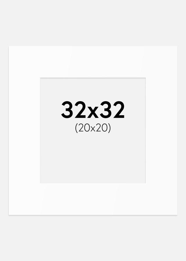 Paspartu Bijeli Standard (Bijela Jezgra) 32x32 cm (20x20)