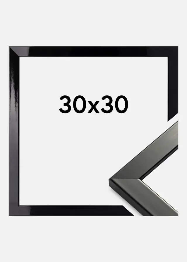 Okvir Uppsala Akrilno staklo Crna Visoki sjaj 30x30 cm