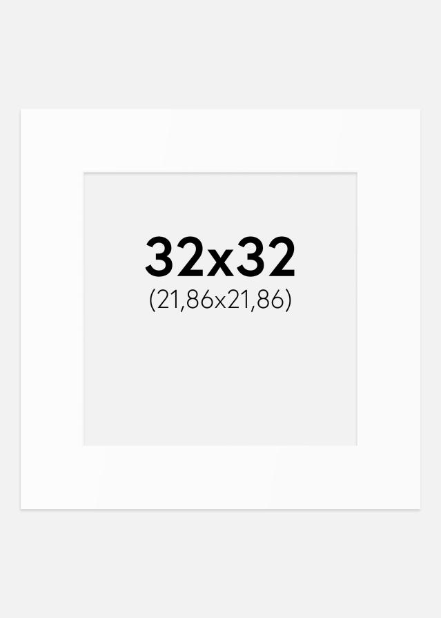 Paspartu Bijeli Standard (Bijela Jezgra) 32x32 cm (21,86x21,86)