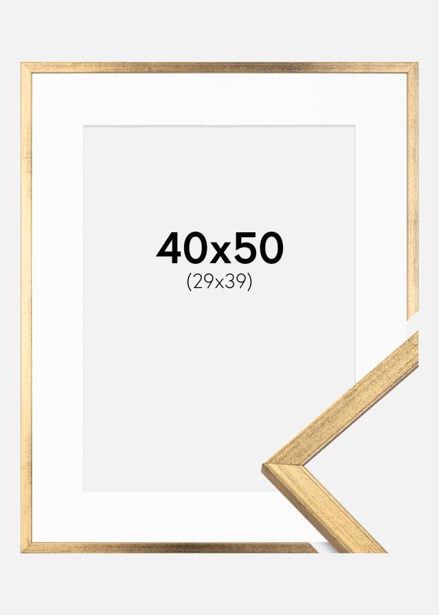Okvir Galant Zlato 40x50 cm - Paspartu Bijelo 30x40 cm