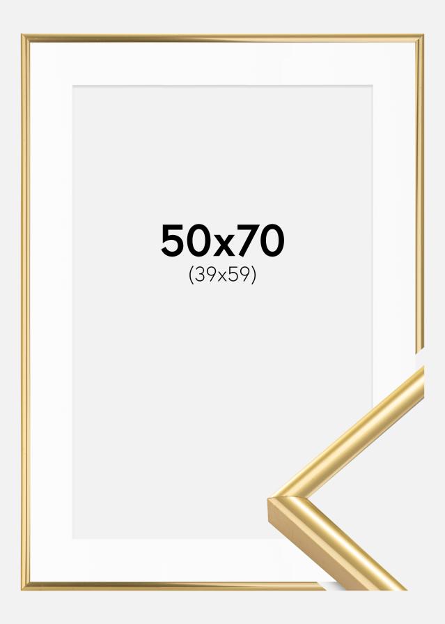 Okvir Victoria Zlato 50x70 cm - Paspartu Bijelo 40x60 cm