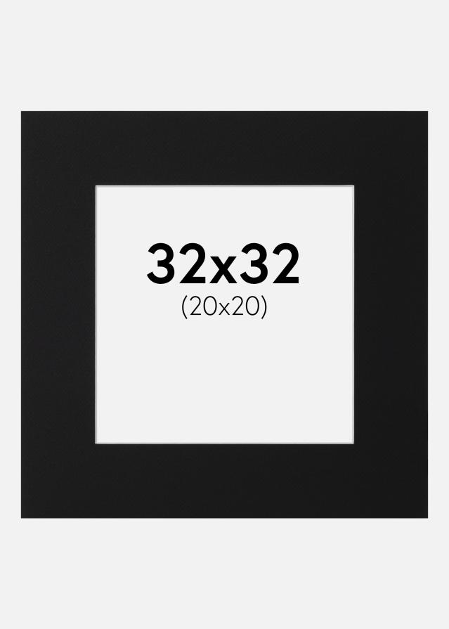 Paspartu Crni Standard (Bijela Jezgra) 32x32 cm (20x20)