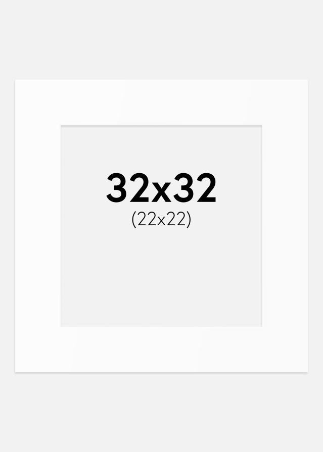 Paspartu Bijeli Standard (Bijela Jezgra) 32x32 cm (22x22)