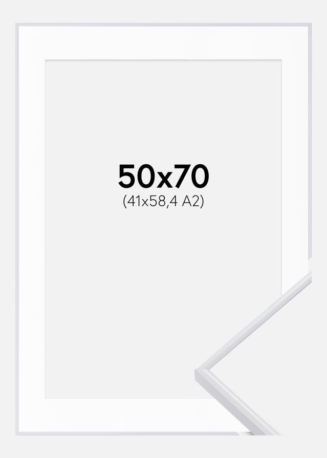 Okvir Visby Bijelo 50x70 cm - Paspartu Bijelo 42x59,4 cm (A2)