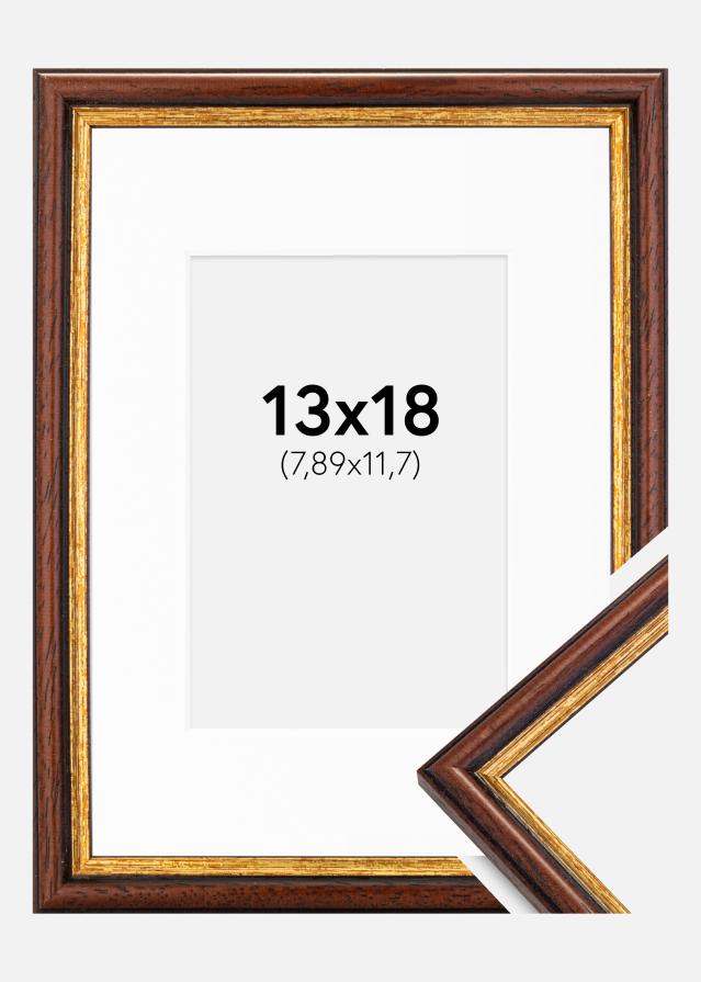 Okvir Horndal Smeđa 13x18 cm - Paspartu Bijelo 3,5x5 inches