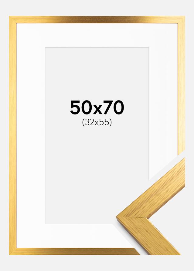 Okvir Gold Wood 50x70 cm - Paspartu Bijelo 33x56 cm
