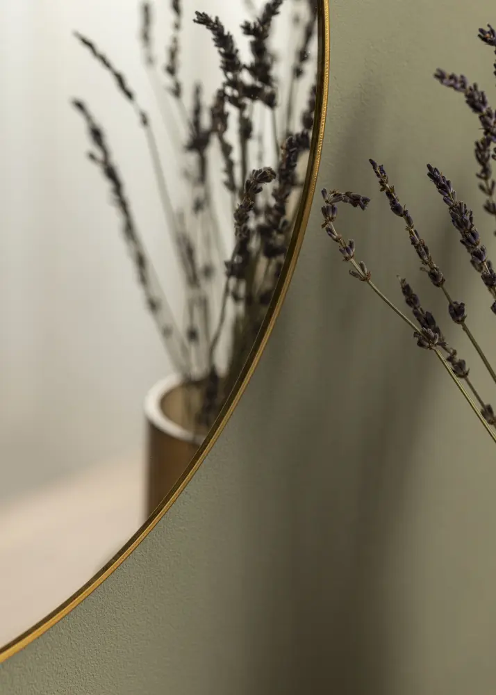 KAILA Round Mirror - Thin Brass 40 cm Ø
