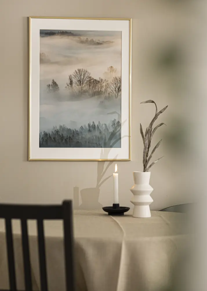 Okvir New Lifestyle Zlato 30x40 cm - Paspartu Bijelo 21x29,7 cm (A4)