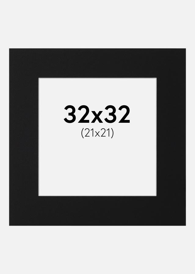 Paspartu Crni Standard (Bijela Jezgra) 32x32 cm (21x21)