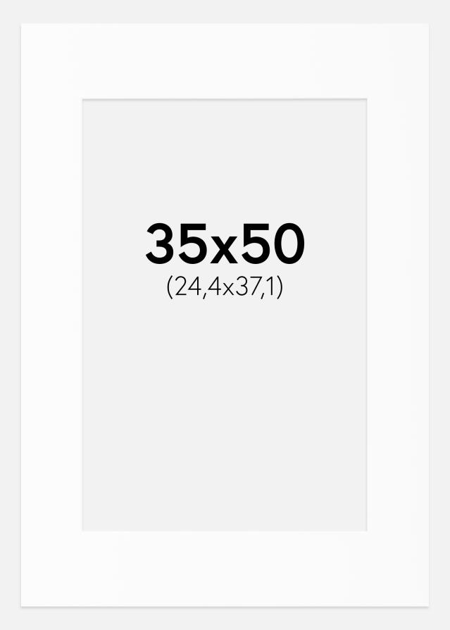 Paspartu Canson Bijelo Bijeli unutarnji rub 35x50 cm (24,4x37,1)