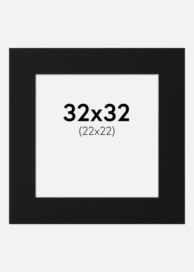 Paspartu Crni Standard (Bijela Jezgra) 32x32 cm (22x22)