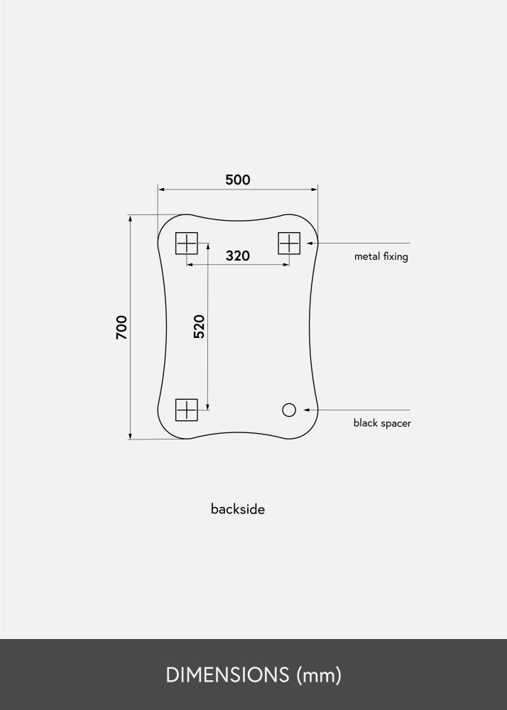 KAILA Ogledalo Concave 50x70 cm