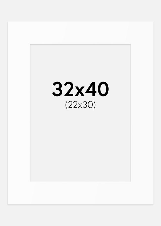 Paspartu Bijeli Standard (Bijela Jezgra) 32x40 cm (22x30)