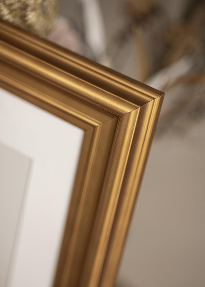 Okvir Mora Premium Zlato 40x50 cm - Paspartu Bijelo 29,7x42 cm (A3)