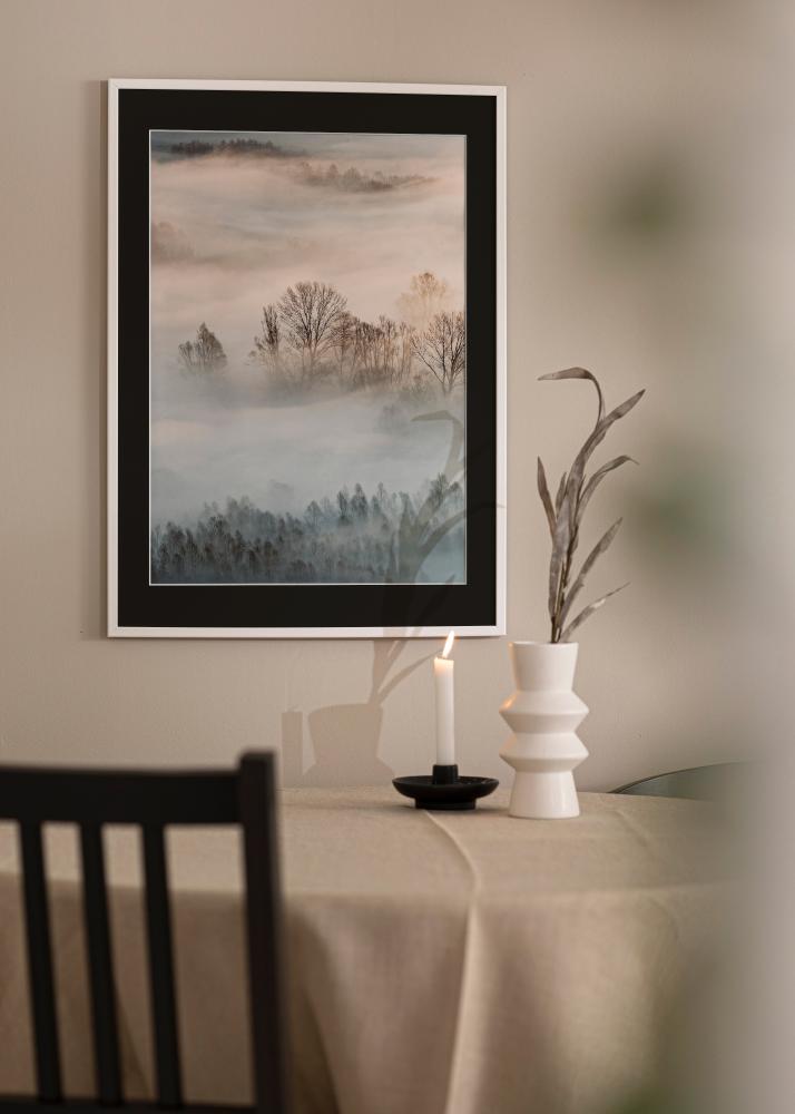 Okvir Kaspar Bijelo 40x60 cm - Paspartu Crno 30x50 cm