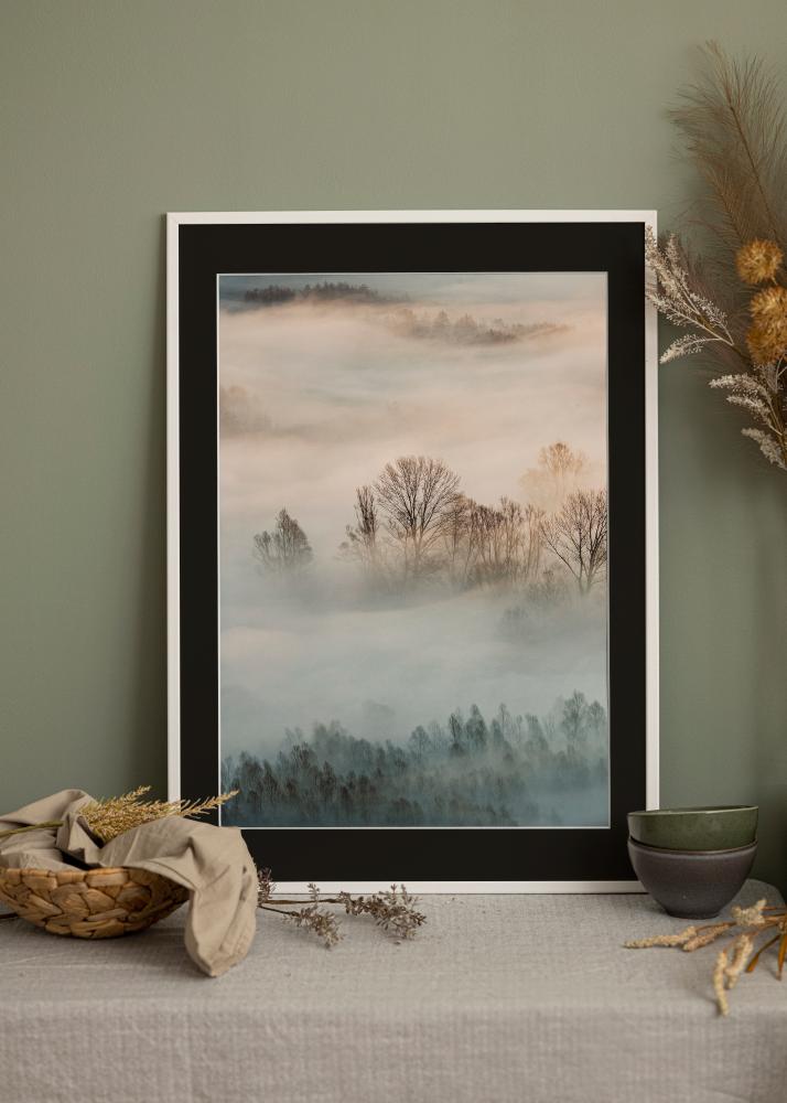 Okvir Kaspar Bijelo 40x60 cm - Paspartu Crno 30x50 cm