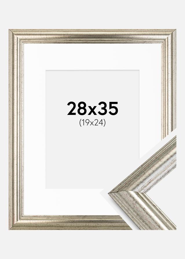 Okvir Västkusten Srebro 28x35 cm - Paspartu Bijelo 20x25 cm