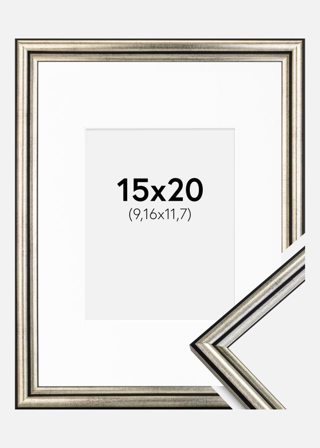 Okvir Horndal Srebro 15x20 cm - Paspartu Bijelo 4x5 inches