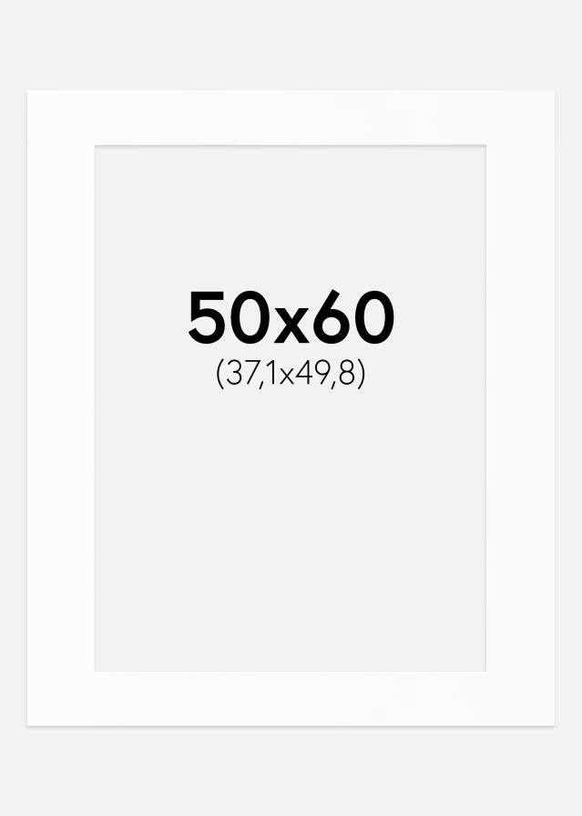 Paspartu Bijelo Standardni Bijeli unutarnji rub 50x60 cm (37,1x49,8)