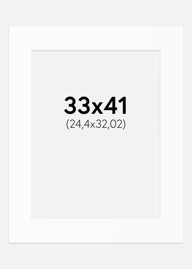 Paspartu Bijeli Standard (Bijela Jezgra) 33x41 cm (24,4x32,02)