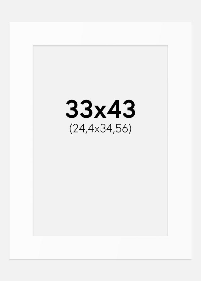 Paspartu Bijeli Standard (Bijela Jezgra) 33x43 cm (24,4x34,56)