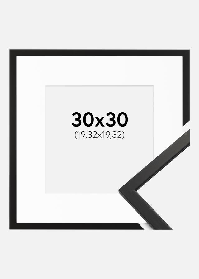 Okvir Edsbyn Crno 30x30 cm - Paspartu Bijelo 8x8 inches