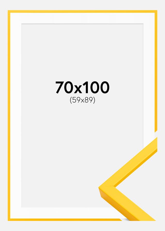 Okvir E-Line Žuta 70x100 cm - Paspartu Bijelo 60x90 cm