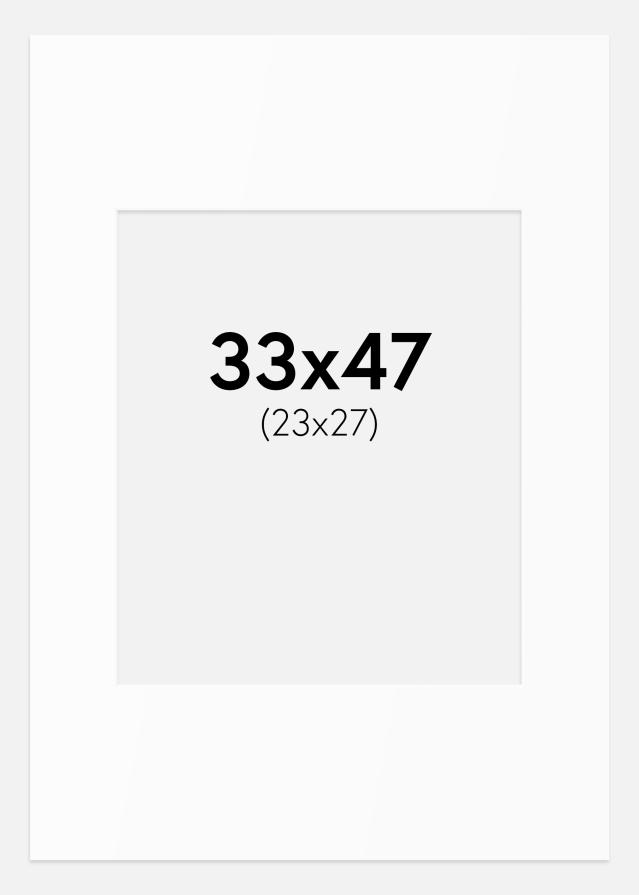 Paspartu Bijeli Standard (Bijela Jezgra) 33x47 cm (23x27)