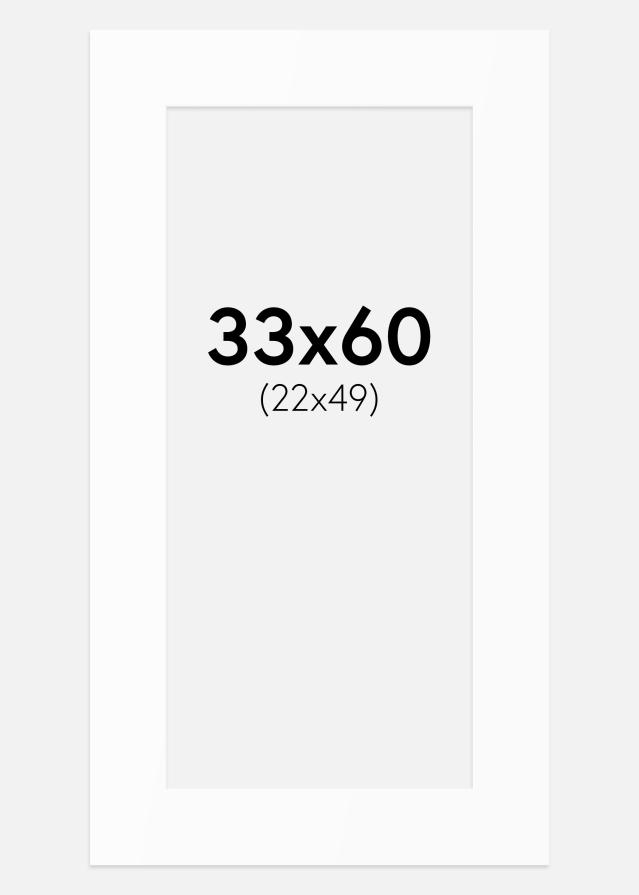 Paspartu Bijeli Standard (Bijela Jezgra) 33x60 cm (22x49)