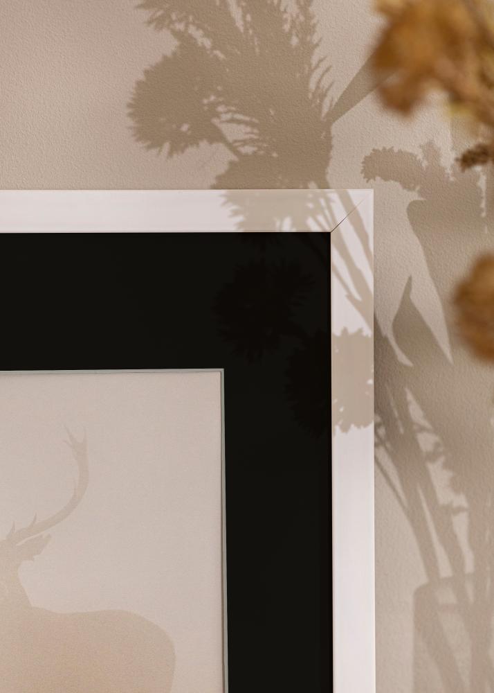 Okvir Profinjeni Bijelo 30x40 cm - Paspartu Crno 21x29,7 cm (A4)