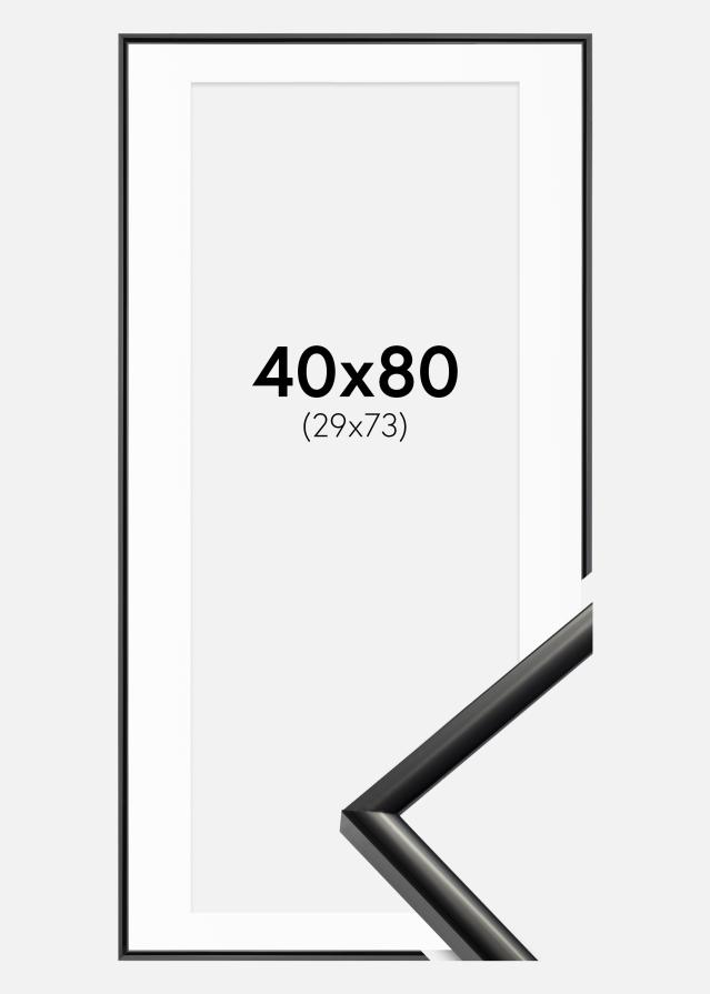 Okvir New Lifestyle Crno 40x80 cm - Paspartu Bijelo 30x74 cm