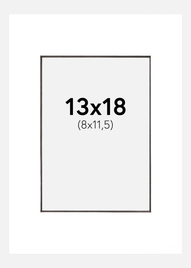 Paspartu Bijelo Crni unutarnji rub 13x18 cm (8x11,5 cm)