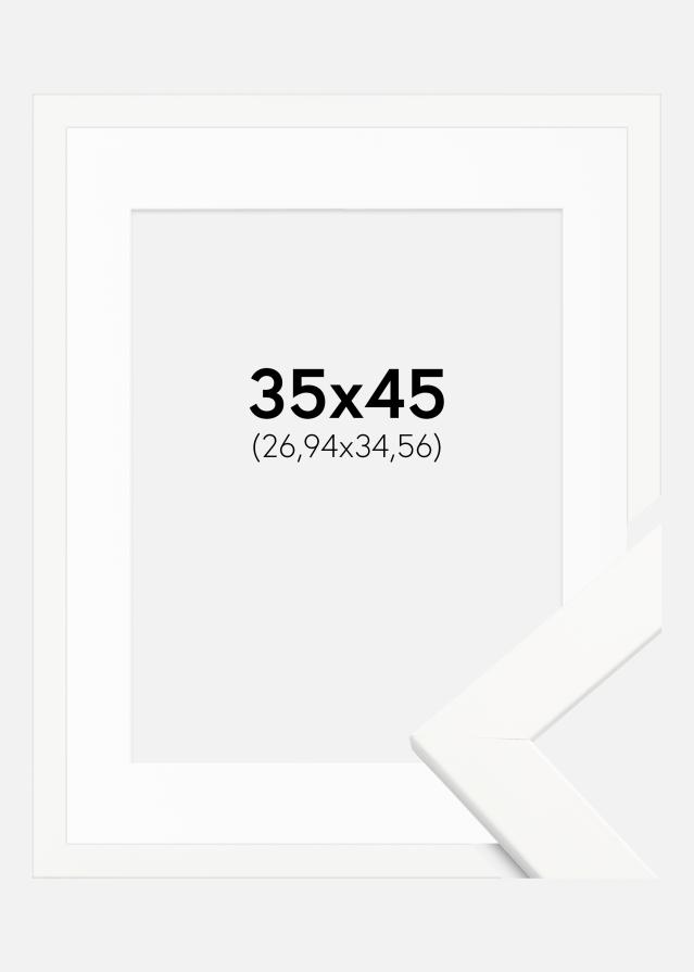 Okvir Trendline Bijelo 35x45 cm - Paspartu Bijelo 11x14 inches