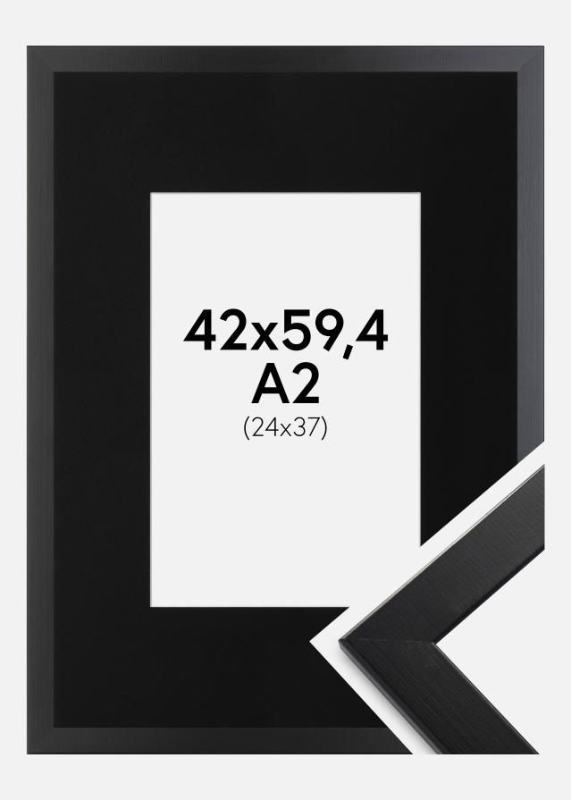 Okvir Trendline Crno 42x59,4 cm (A2) - Paspartu Crno 25x38 cm
