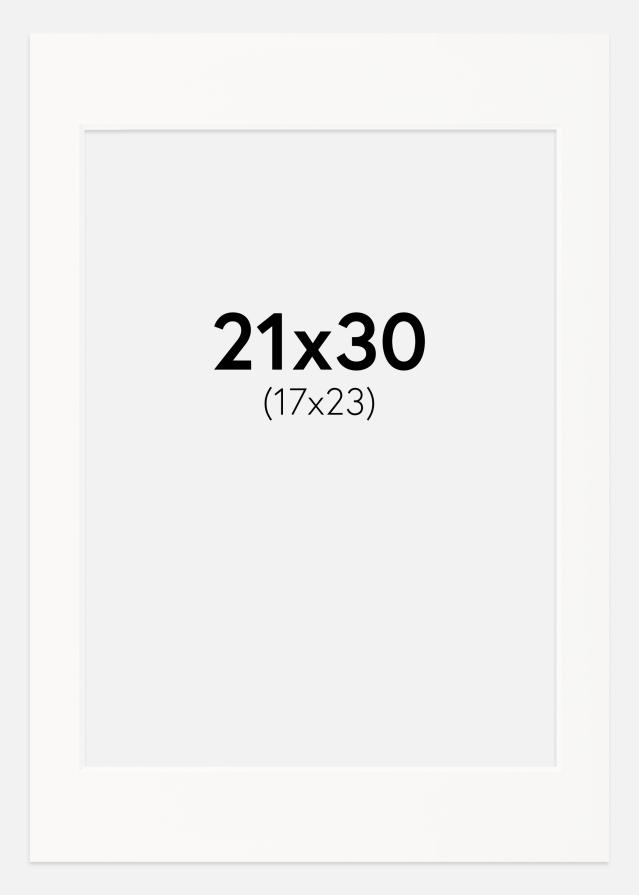 Paspartu Prljavo bijelo Bijeli unutarnji rub 21x30 cm (17x23)