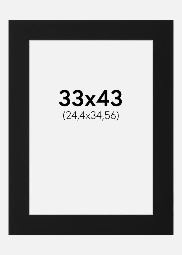 Paspartu Crni Standard (Bijela Jezgra) 33x43 cm (24,4x34,56)