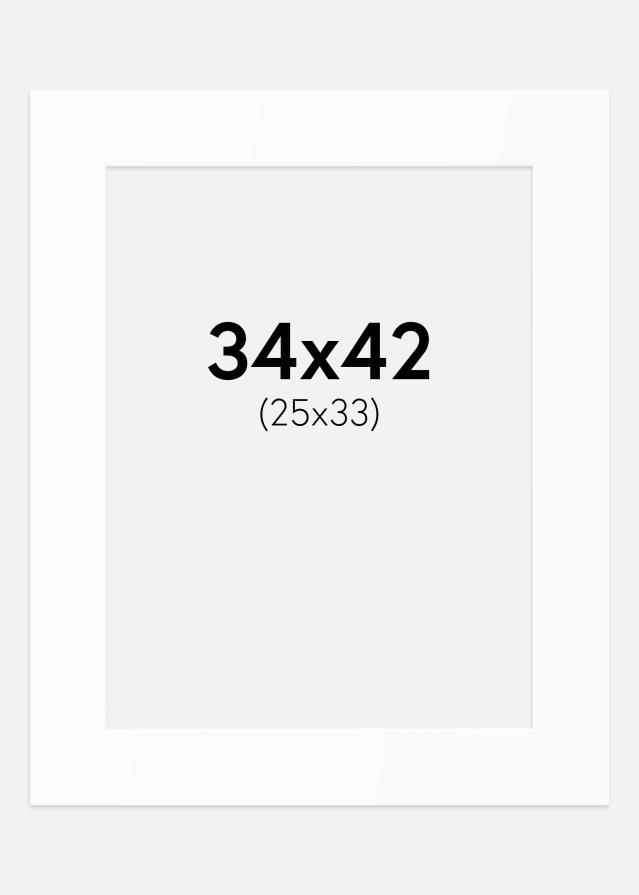 Paspartu Bijeli Standard (Bijela Jezgra) 34x42 cm (25x33)