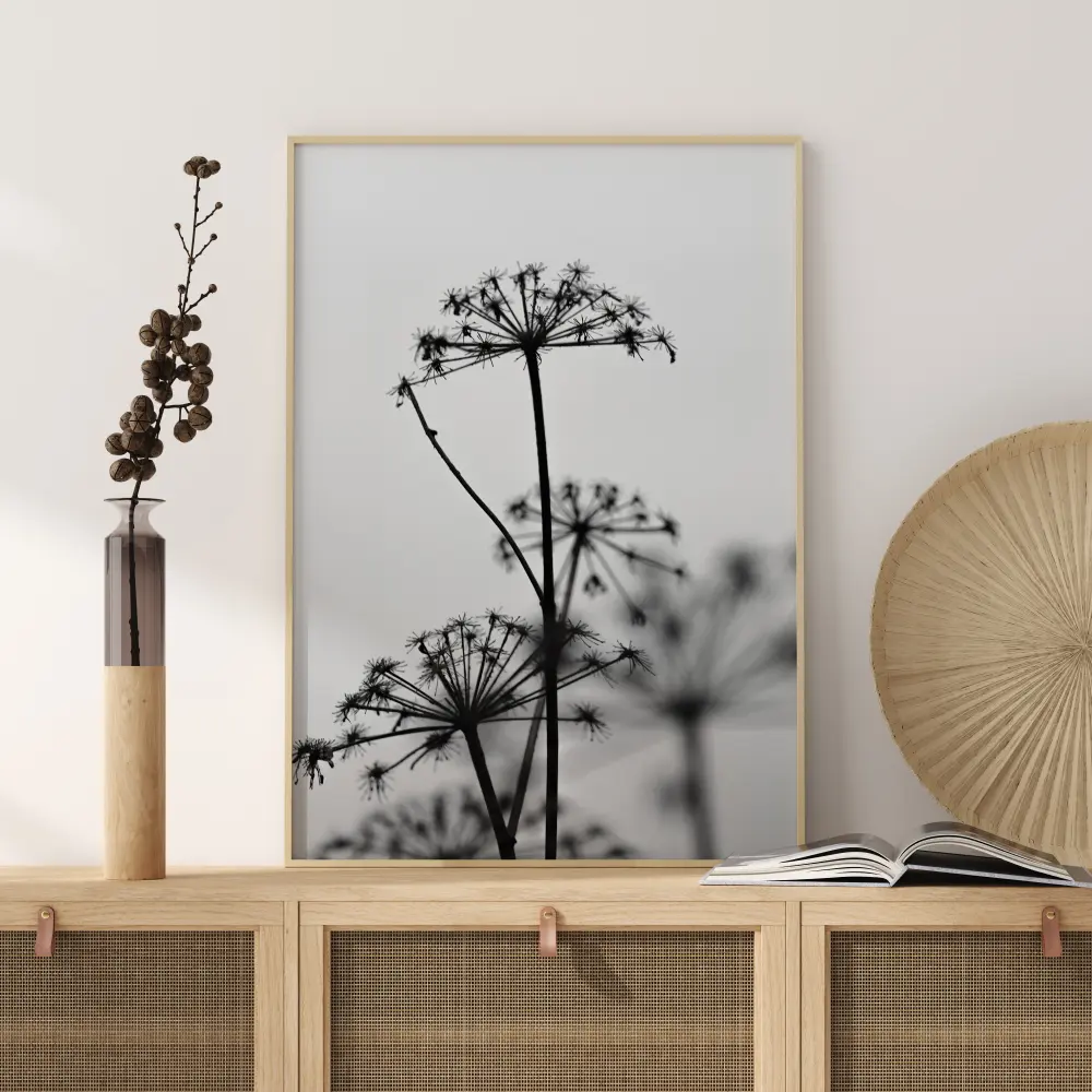 Black And White Flowers Plakat