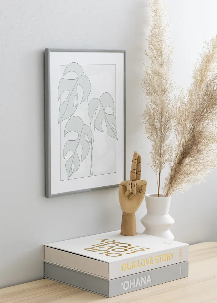 Okvir New Lifestyle Svijetlo siva 30x40 cm - Paspartu Bijelo 21x29,7 cm (A4)