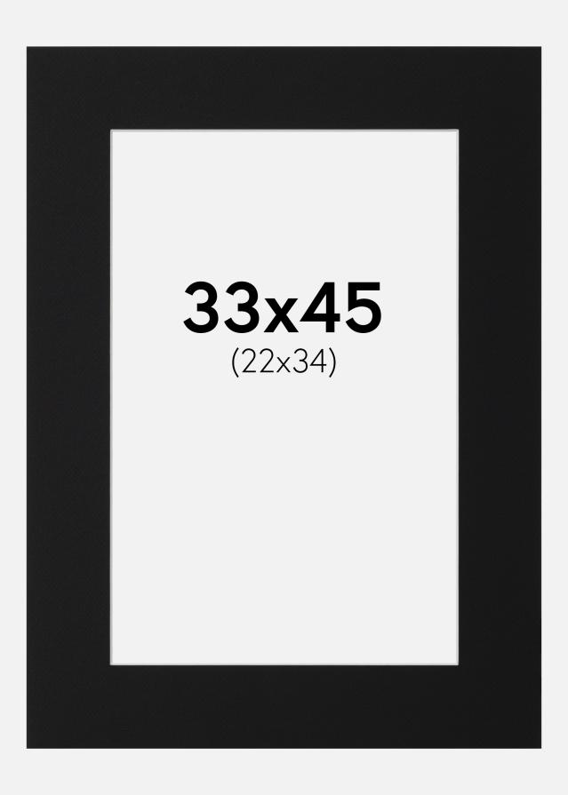 Paspartu Crni Standard (Bijela Jezgra) 33x45 cm (22x34)