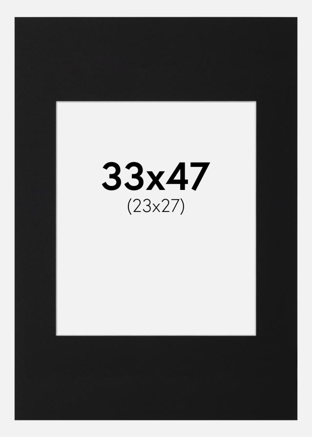 Paspartu Crni Standard (Bijela Jezgra) 33x47 cm (23x27)