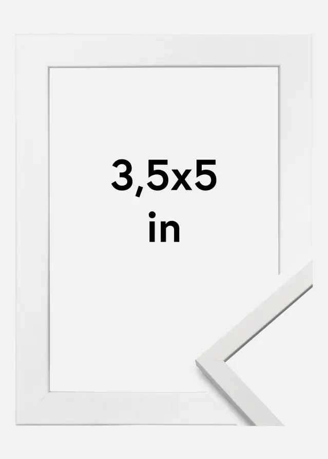 Okvir Edsbyn Akrilno staklo Bijelo 3,5x5 inches (8,89x12,7 cm)