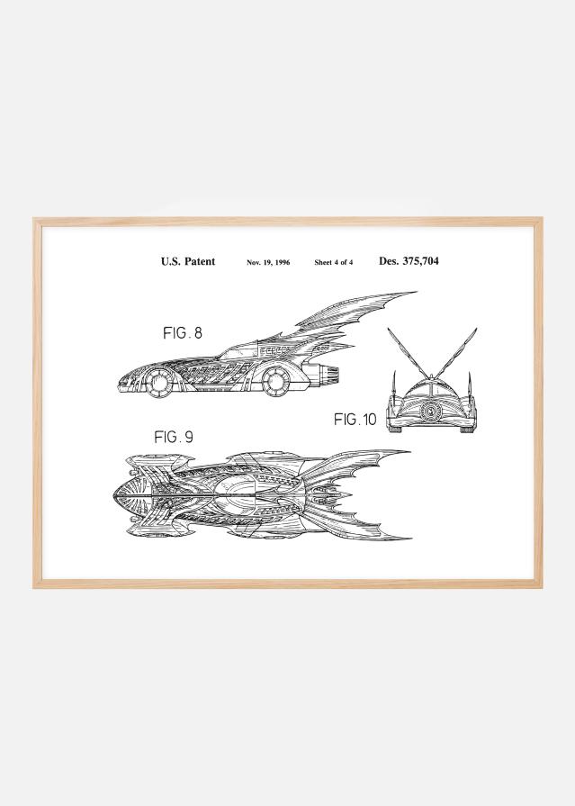 Patentni crtež - Batman - Batmobile 1996 IIII Plakat