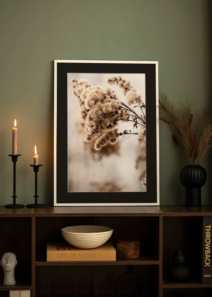 Okvir E-Line Bijelo 70x100 cm - Paspartu Crno 59,4x84 cm (A1)