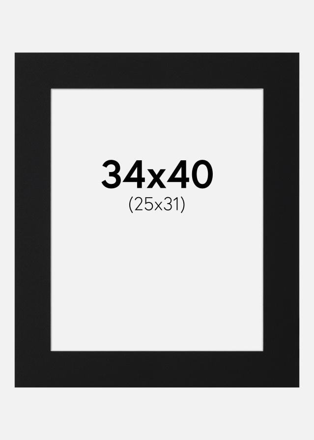 Paspartu Crni Standard (Bijela Jezgra) 34x40 cm (25x31)