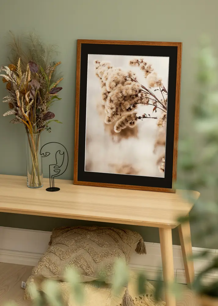 Okvir Profinjeni Warm Brown 30x40 cm - Paspartu Crno 21x29,7 cm (A4)