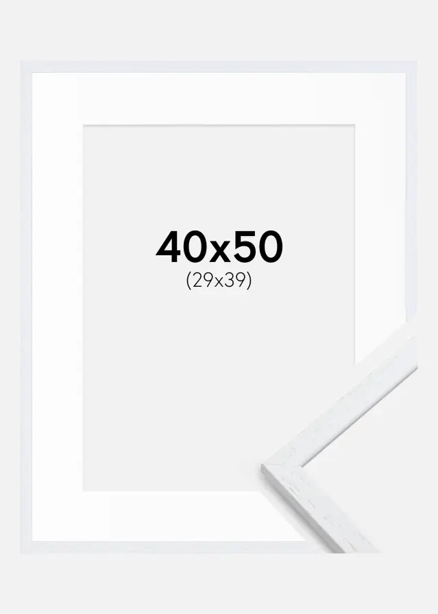 Okvir Edsbyn Warm White 40x50 cm - Paspartu Bijelo 30x40 cm