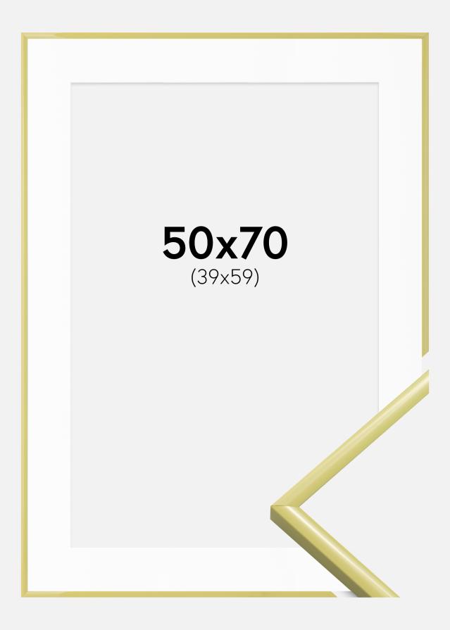 Okvir New Lifestyle Svijetlo žuta 50x70 cm - Paspartu Bijelo 40x60 cm